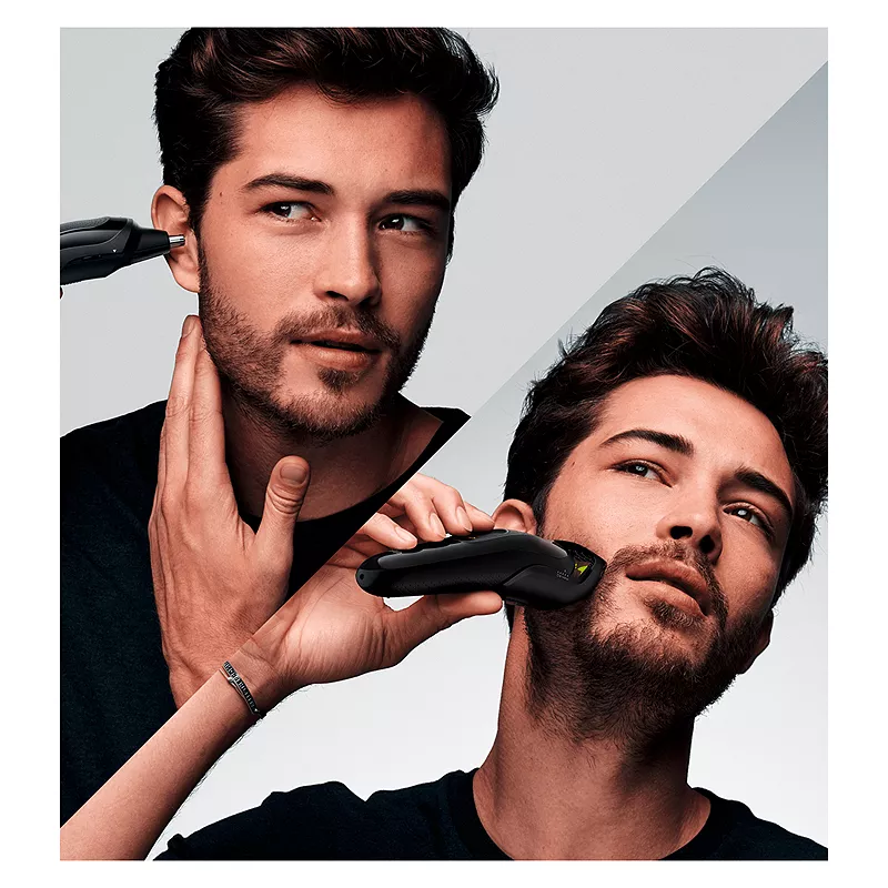 Braun 6-in-1 Beard & Hair Trimmer - Black/Volt Green MGK3221 With 5 Attachments - Image 2
