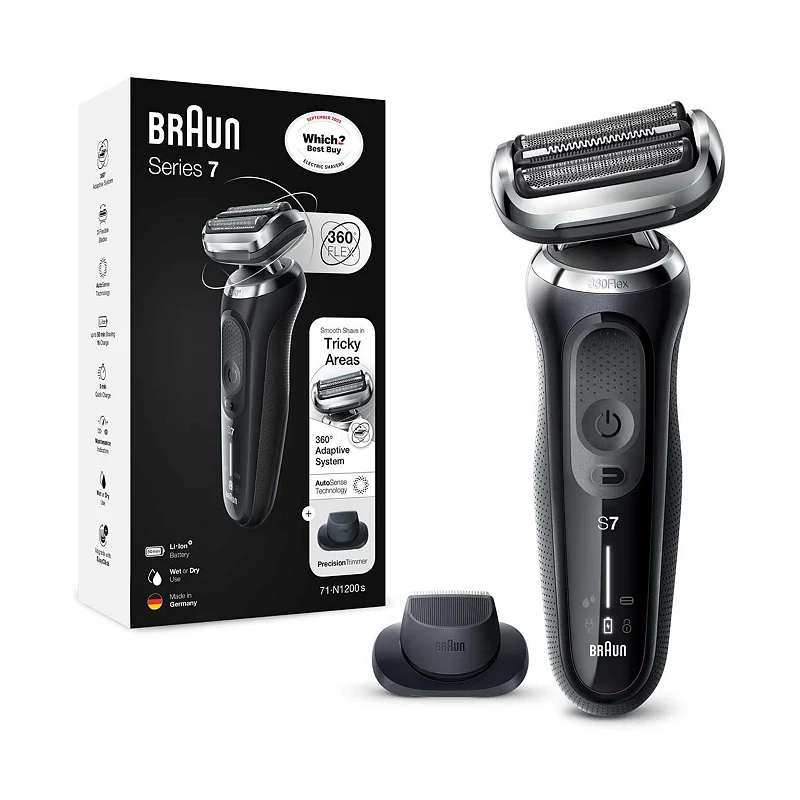 Braun Series 7 Electric Shaver With Precsion Trimmer - Silver 70-N1200s