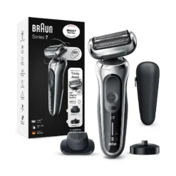 Braun Series 7 Electric Shaver With Charging Stand And Precision Trimmer - Silver 70-S4200cs