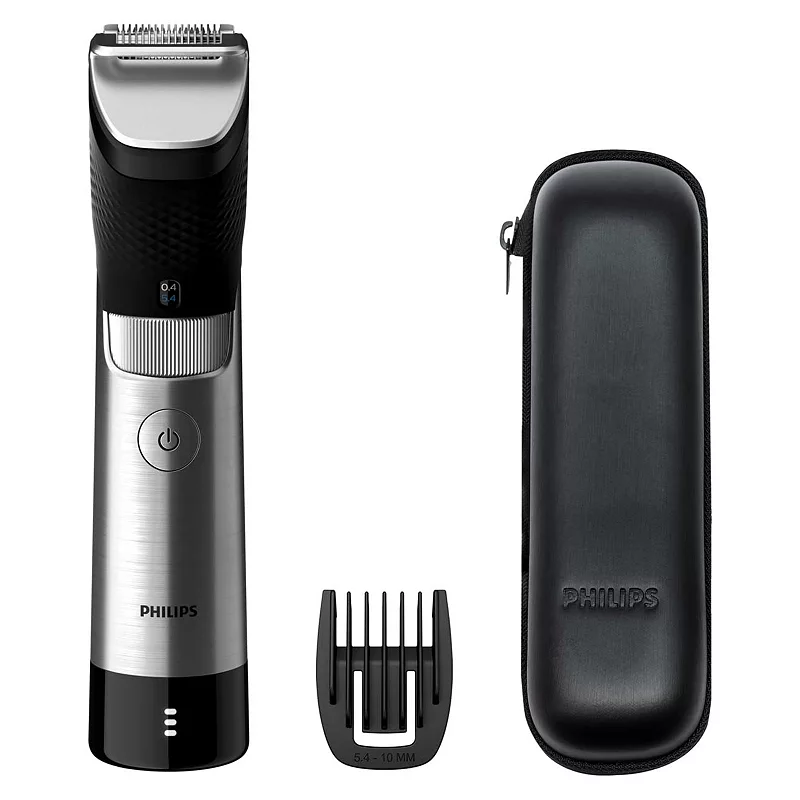 Philips Series 9000 Prestige Beard Trimmer With Steel Precision Technology And BeardAdapt Sensor, BT9810/13