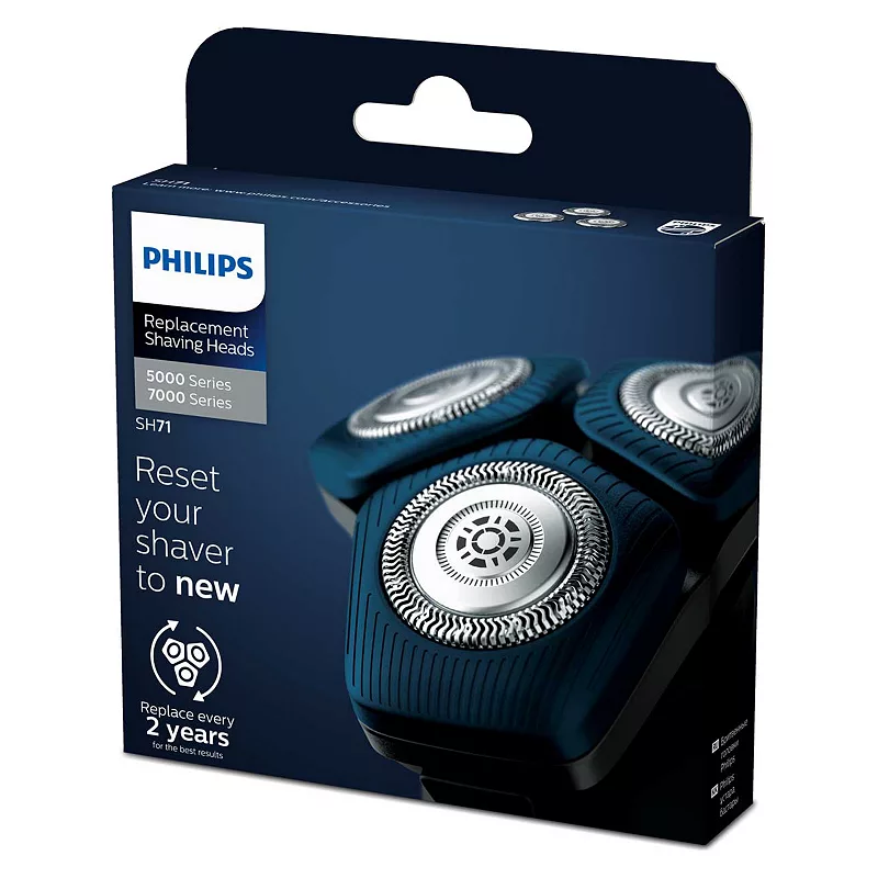 Philips Shaver Head Replacement Blades For Shavers Series 7000 And Pentagon-shaped Series 5000 - SH71/50