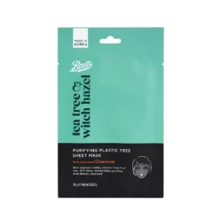 Boots Tea Tree & Witch Hazel Purifying Plastic Free Sheet Mask 18g