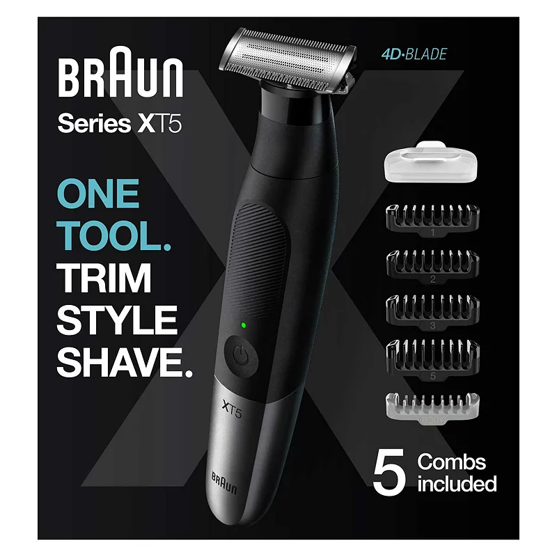 Braun Series XT5, Beard Trimmer And Electric Shaver For Men, XT5100