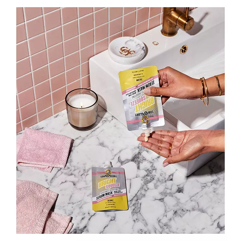 Soap & Glow Bright Squeeze Radiance Boosting Serum Mask 50ml - Image 2