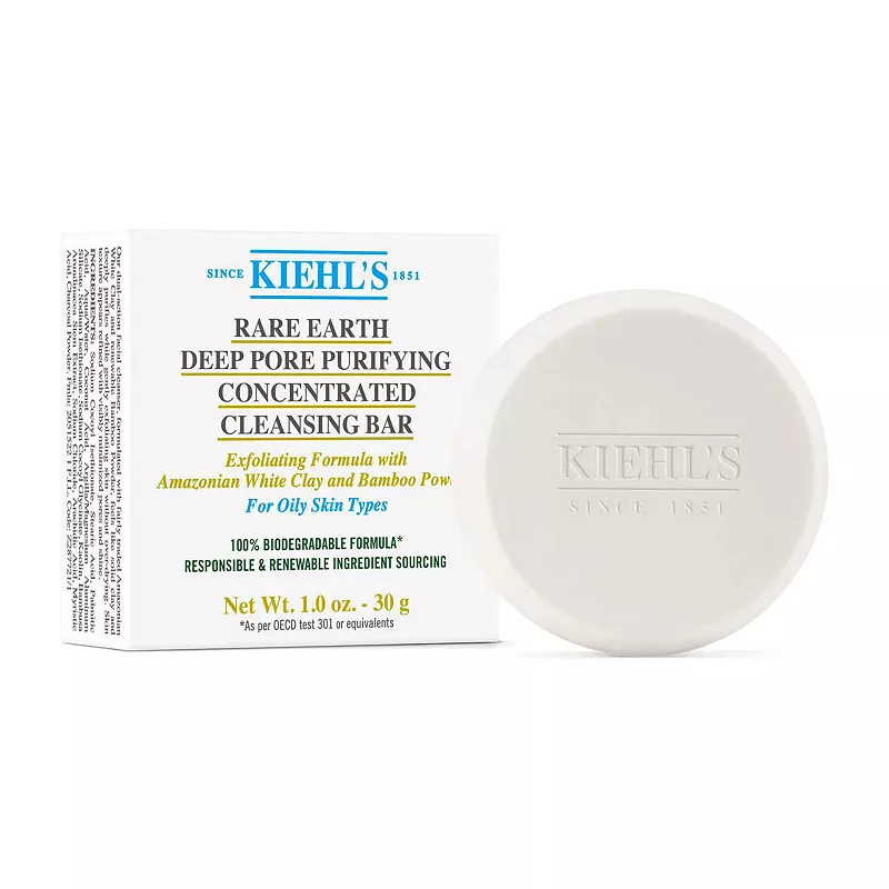 Kiehl's Rare Earth Deep Pore Detoxifying Concentrated Cleaning Bar 100g - Image 2