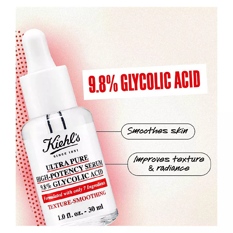 Kiehl's Kiehls Ultra Pure High-Potency Serum 9.8% Glycolic Acid (Texture-Smoothing) 30ml - Image 2